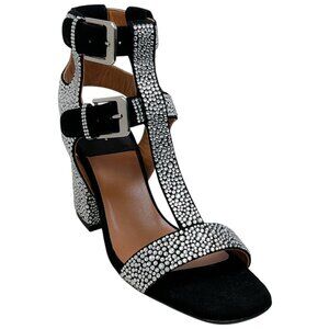 Laurence Dacade Silver Strass Sandra Sandals